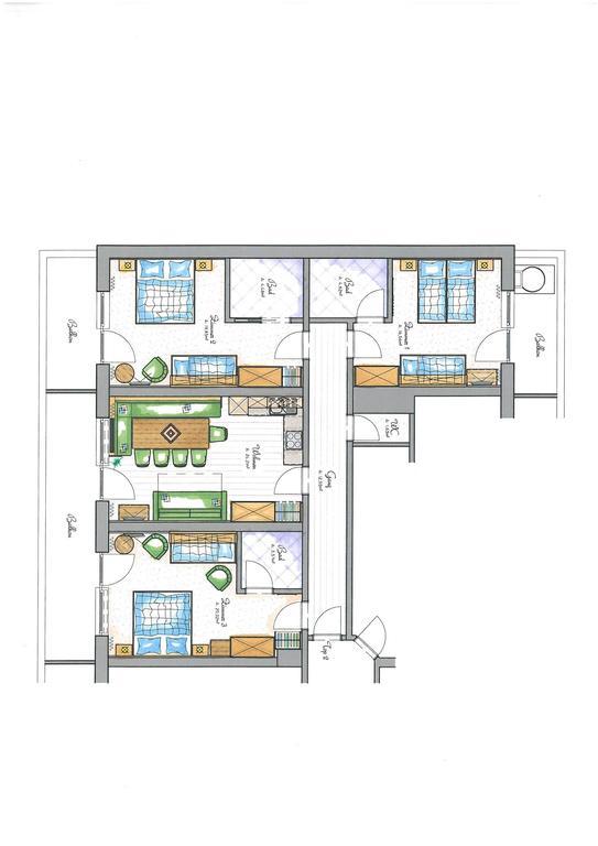 Aparthotel Hohe Bruecke Mittersill Rom bilde